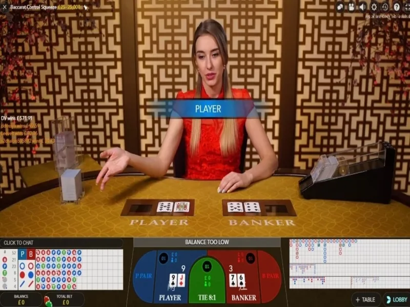 Khám phá luật chơi đơn giản của game bài Squeeze Baccarat