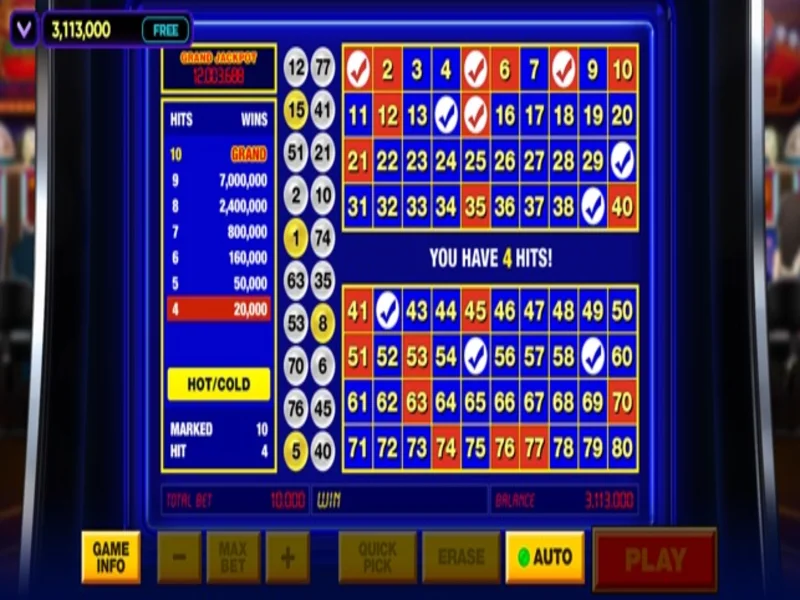 Review về xổ số keno jackpot tại casino Tải Choáng 